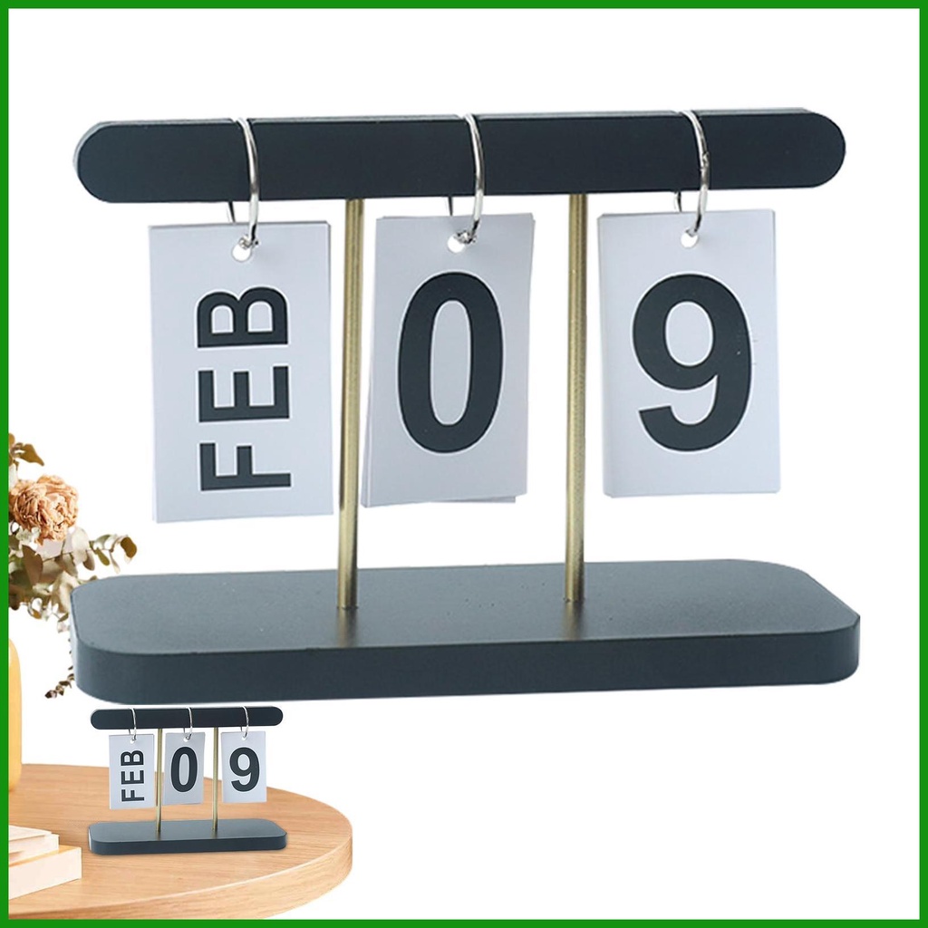 Flip Calendário Perpétuo Diário De Mesa Rústico Da Fazenda Acessórios Para Home tongm tongmy