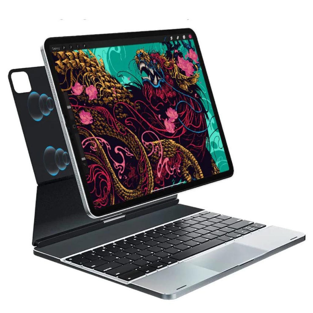 Capa Teclado Magic Keyboard RGB com Touchpad para iPad Air 4, Air 5, Pro 11