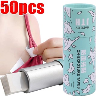 50Pcs Fitas Adesivas Transparentes Invisíveis Antiderrapantes Dupla Face Vestimenta Corpo Transparente Adesivos Anti-Exposição Tiras À Prova D