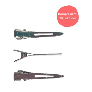 Bico de Pato Importado Liso Prateado (4.5cm) em Oferta na Shopee