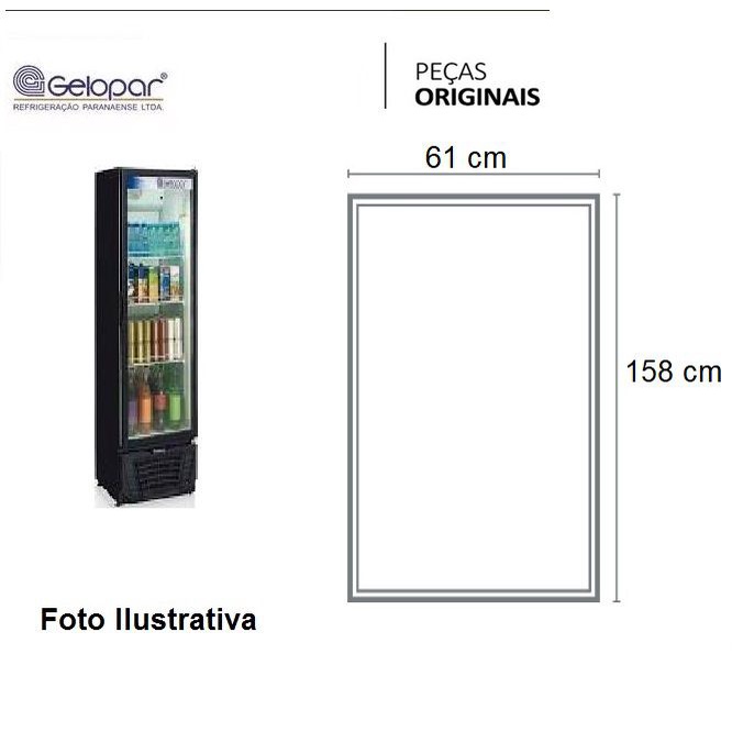 Borracha Para Geladeira Expositora - Gelopar Gptu570 / GTPC-575