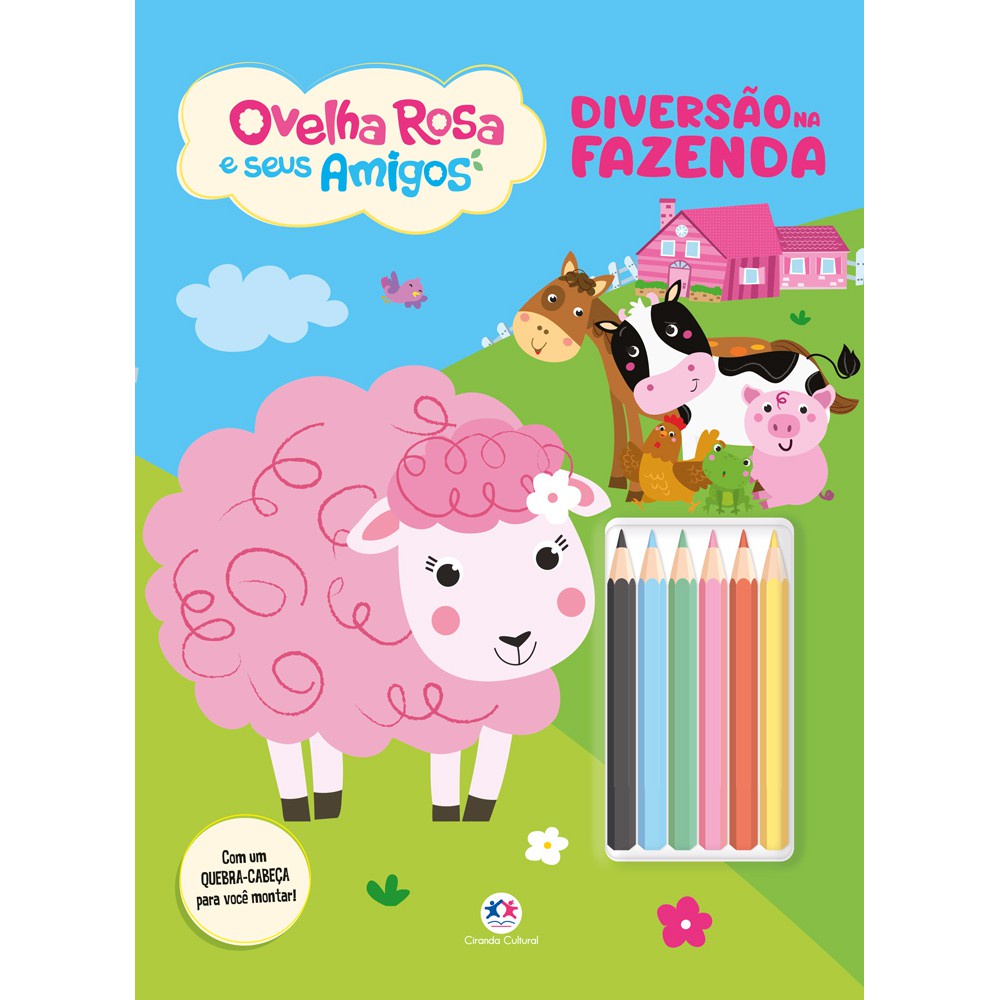 Livro A Ovelha Rosa e seus amigos - Cores da fazenda em Oferta na Shopee