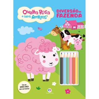 Livro A Ovelha Rosa e seus amigos - Cores da fazenda em Oferta na Shopee