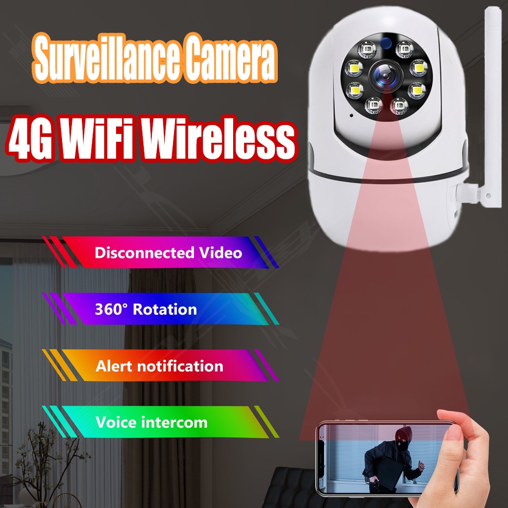 360 ° Câmera Rotativa De Vigilância Wifi Segura Full Color Monitor Nocturna Para Uso Interno/Externo Rede De Alta Definição 1080P