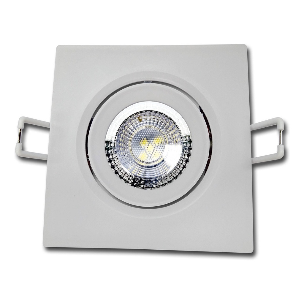 Spot Led Quadrado Luz Branca Direcionável 6500K Bivolt 5w em Oferta na Shopee