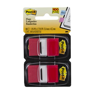 Post-It tape flags vermelho com 100 fls 3M