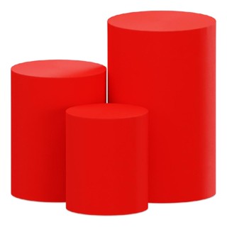 Capa Cilindro Vermelho Veste Facil P/ Festa Kit 3 Promo Top