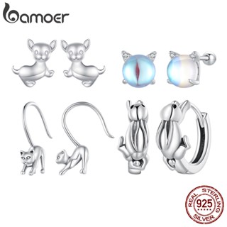 Bamoer 925 Sterling Silver Animal Stud Brincos De Prata Moda Jóias Para Mulheres
