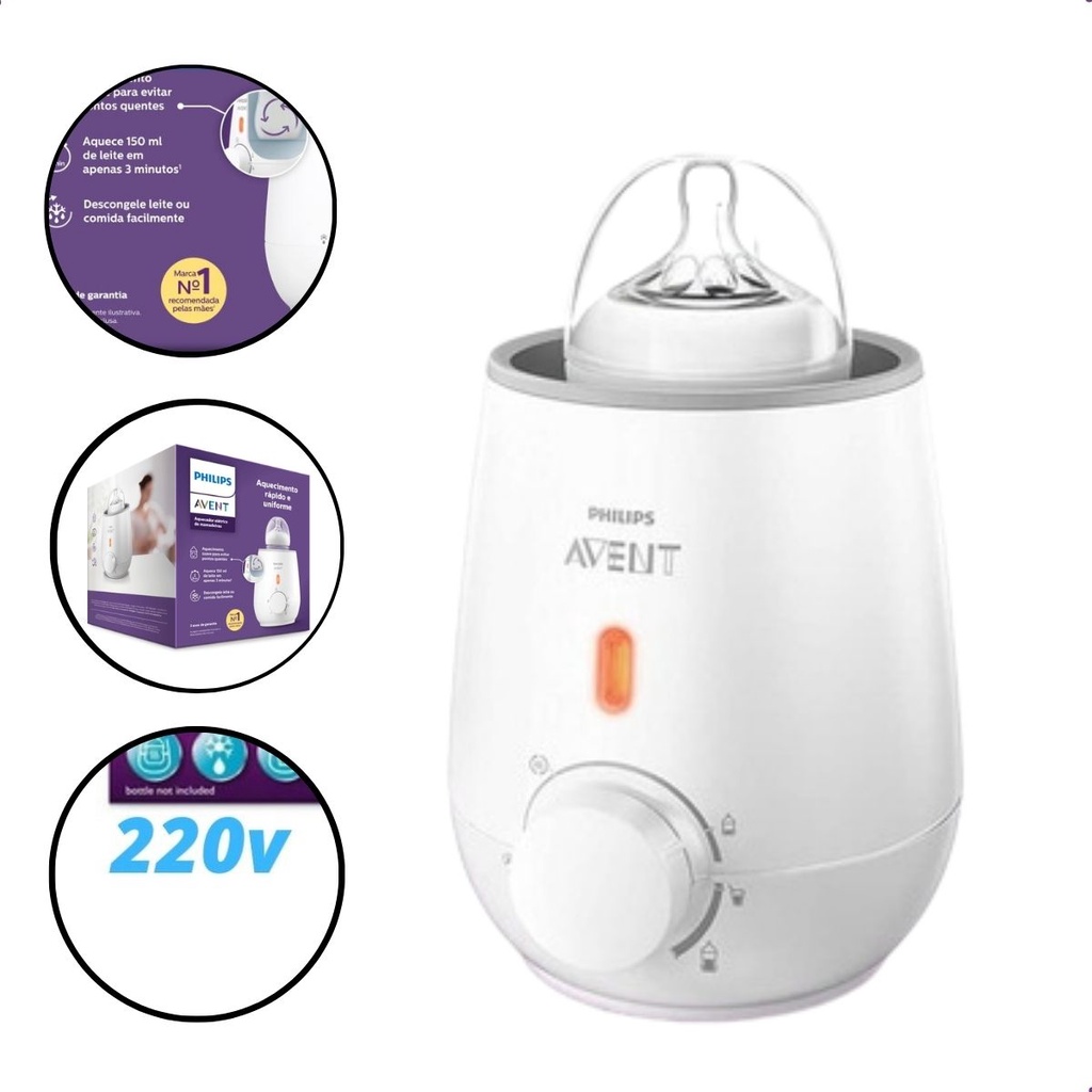 Aquecedor de Mamadeira e Papinha Avent 220V Eletrico Philips