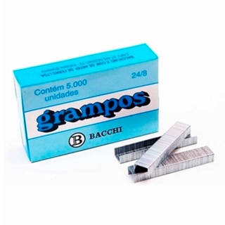 Grampo galvanizado 24/8  com 5000 unidades Bacchi em Oferta na Shopee