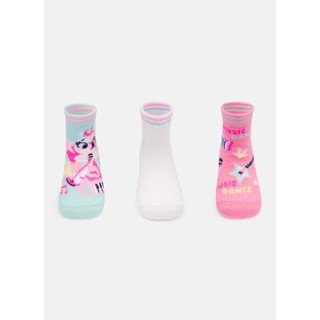 Kit com 3 Meias Bebê Menina Unicórnio Popstar - Puket