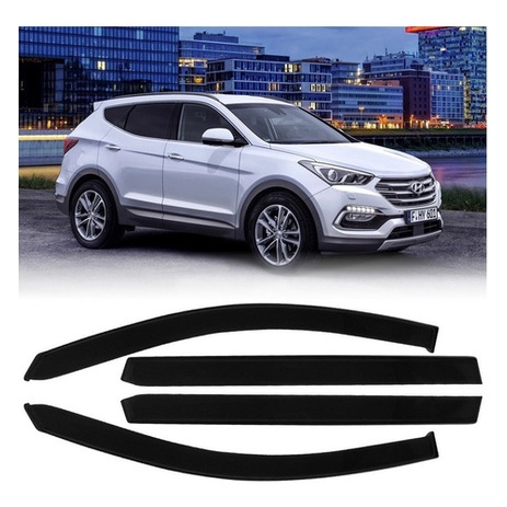 Calha de Chuva Defletor Hyundai Santa Fé 2007 a 2012 4 Portas Ecoflex