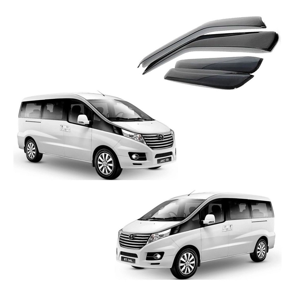 Calha De Chuva Defletor Jac T8 2014 A 2018 2 Portas Fume Tiger JC9480