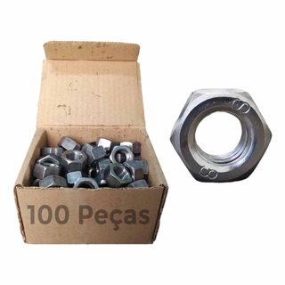 100 Un Porca de Aço 8.8 Sextavado 08 Milímetros Fio 1,25 MA em Oferta na Shopee