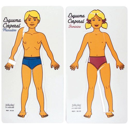 Esquema Corporal Conjunto Masculino E Feminino  MDF