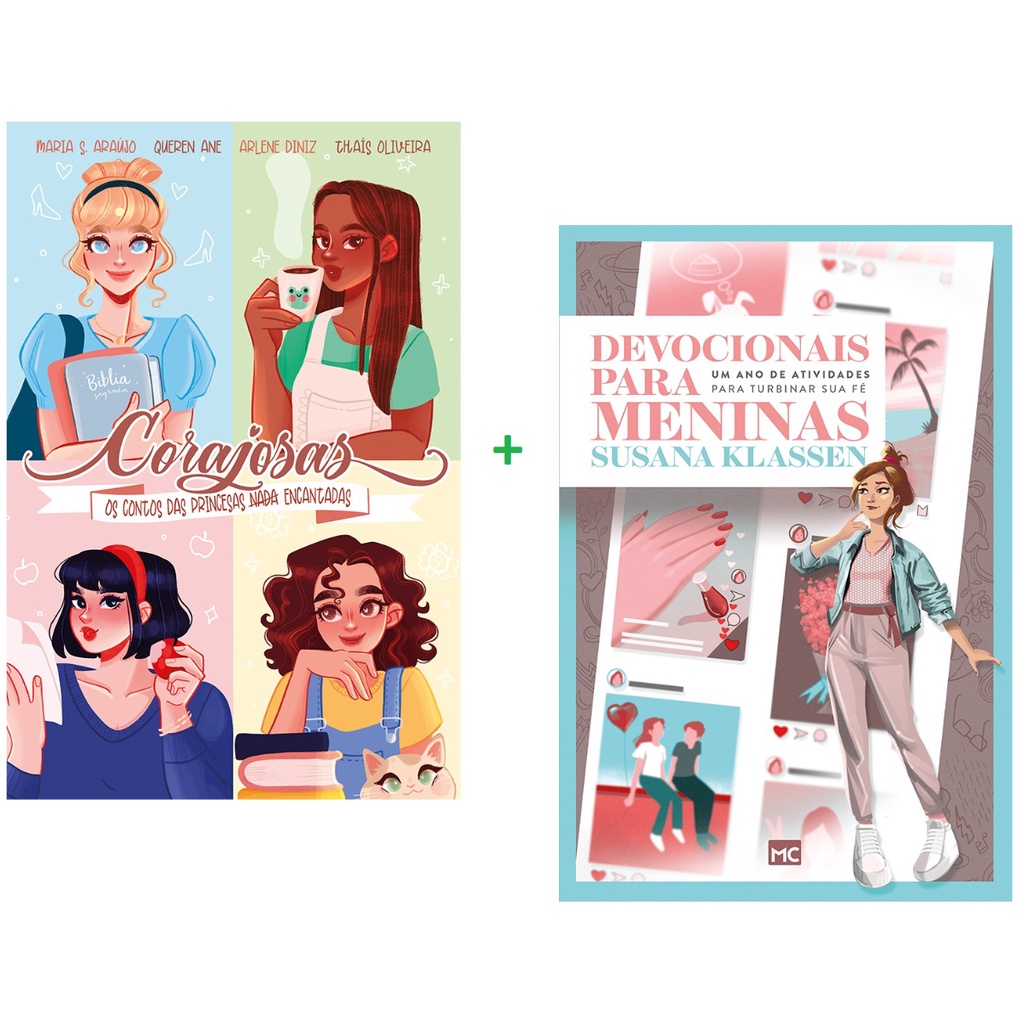 Kit 2 Livros Corajosas + Devocional para Meninas | Mundo Cristão