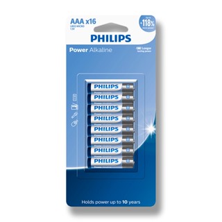Pilha Alcalina AAA Philips Bateria 3A Palito 16 unidades em Oferta na Shopee