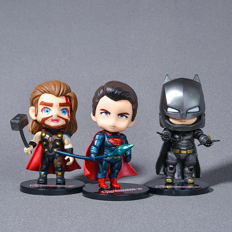6 PCS Decoração De Bolo De Aniversário Dos Vingadores Homem-Aranha , Batman , De Ferro Ornamento De — imagem 2 de 2