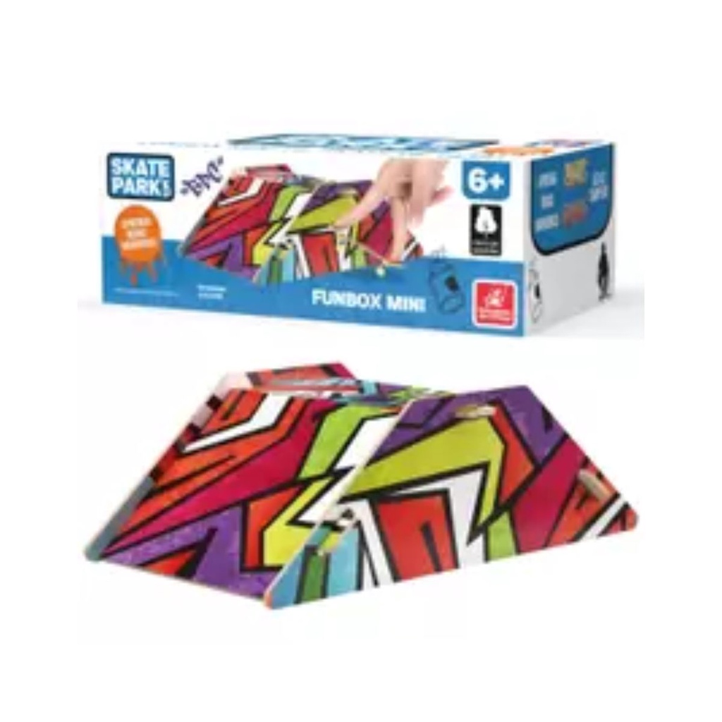 Pista De Skate Dedo Com Rampa e Corrimão Funbox Em MDF