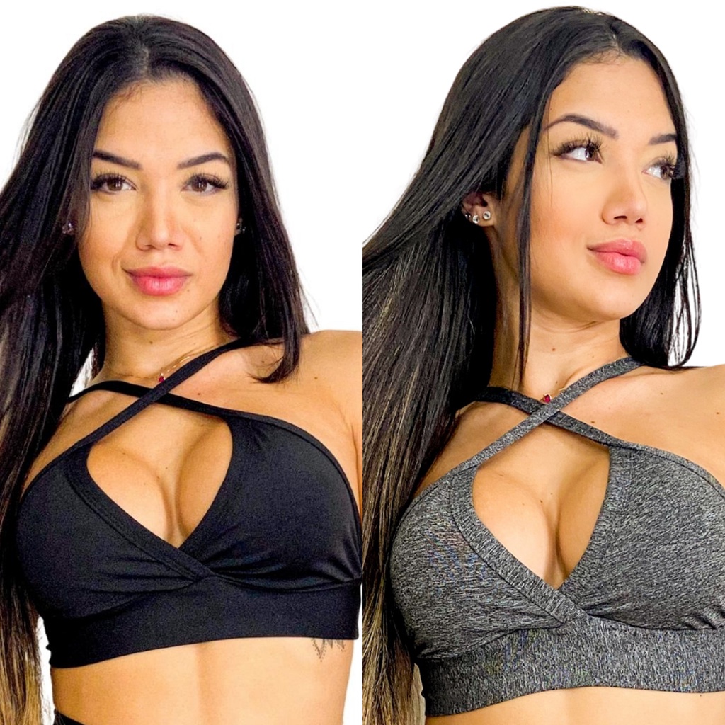 Kit 2 Tops Fitness de Academia Simples Treino dia a dia