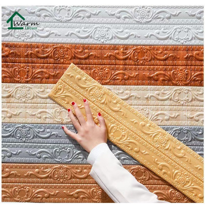 2.3 M X 12 Cm Parede Guarnição Linha De Rodapé Moldagem Papel Fronteira Canto Adesivo Boarder No Teto Quadro Da Janela