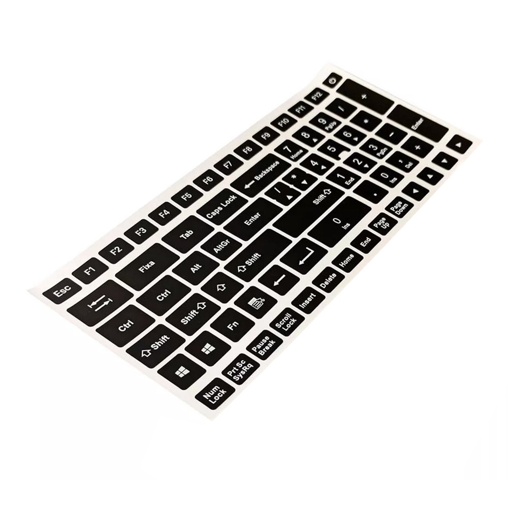 Adesivos com Etiquetas para Teclas Funcionais Fundo Preto em Oferta na Shopee