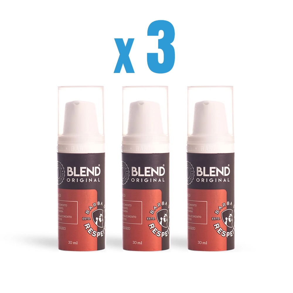 Kit 3 Meses Blend para Crescimento de Barba Original 30ml - Barba De Respeito