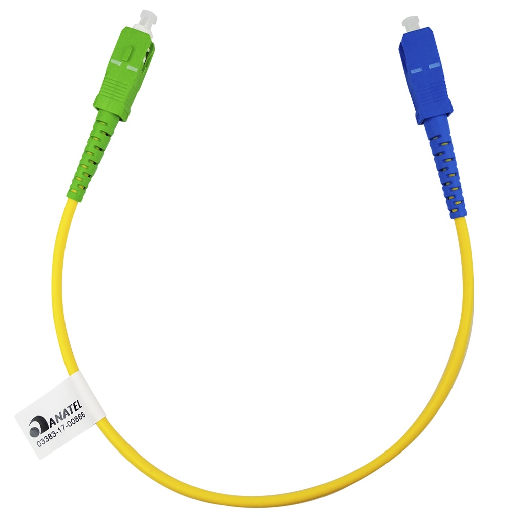 PATCH CORD SC/UPC SC/APC SX-SM | 30CM | AMARELO |