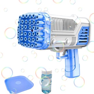 Bazuka Bolha de Sabão Pistola de Bolhas Máquina Gatling Pop Bubble Azul