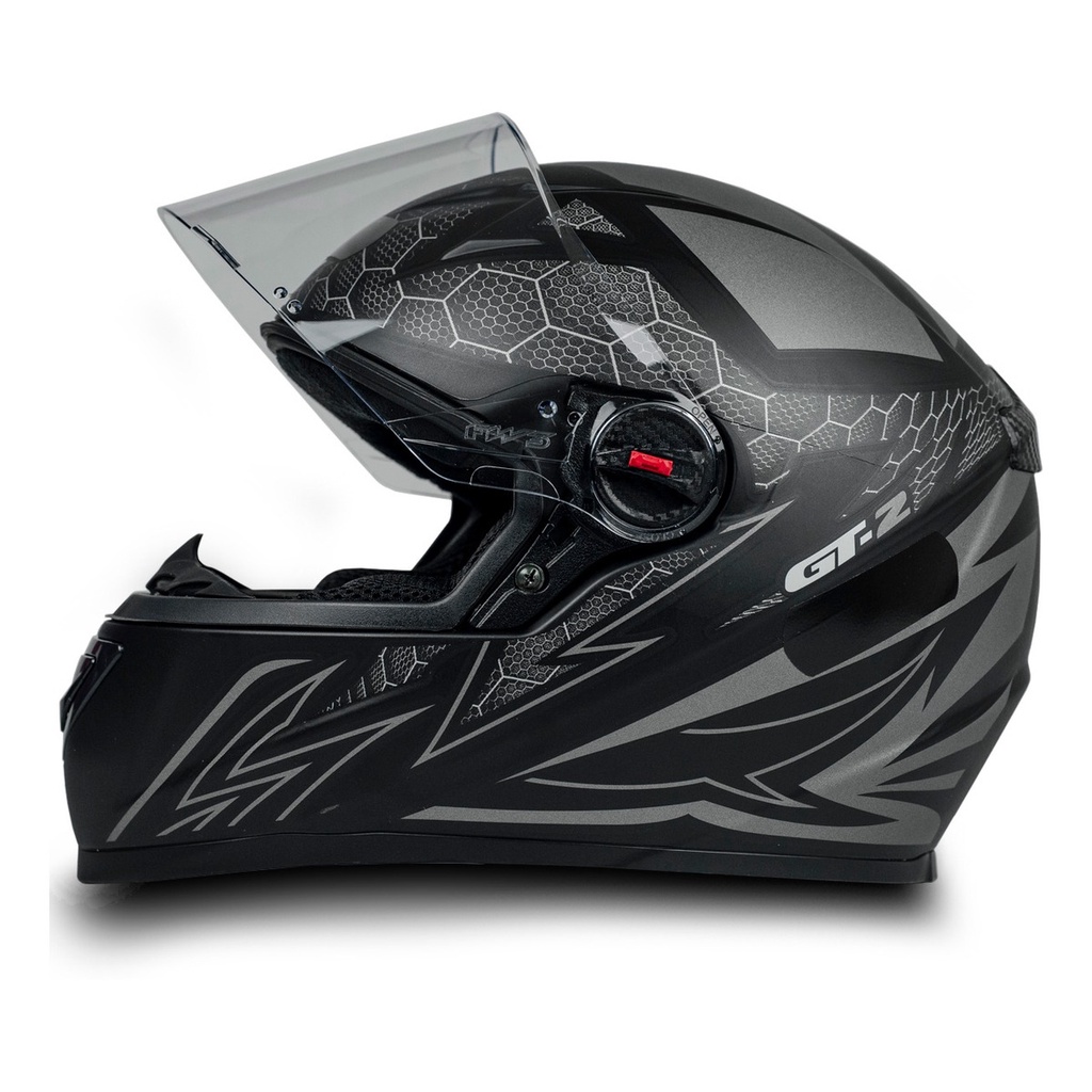 Capacete Para Moto Fw3 Gt2 Preto Fosco Tamanho 60