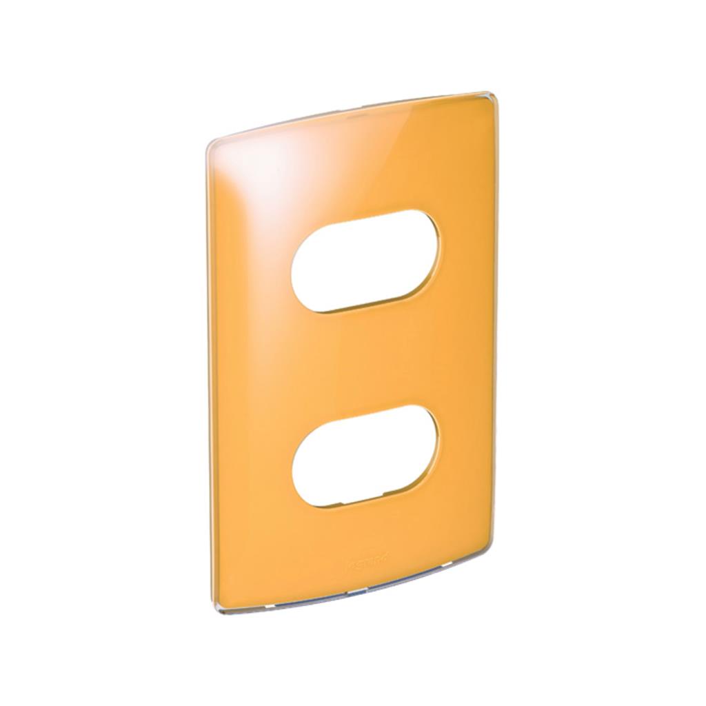 Placa Acabamento 4x2 Tangerina Gloss 2 Postos Nereya Pial em Oferta na Shopee