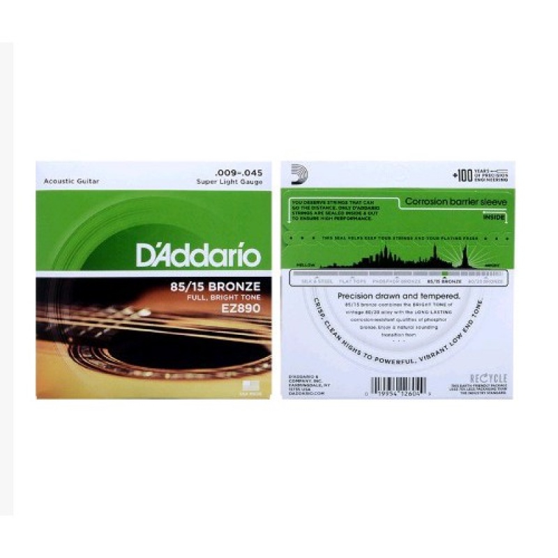 Detalhes do Daddario Cordas De Aço Para Violão EZ890 EZ900 EZ910/Viola