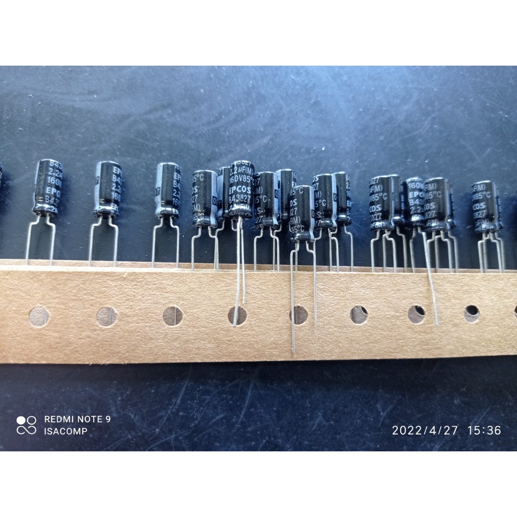40x Capacitor Eletrolítico 2,2uf/160v 85° 5x11mm Epcos