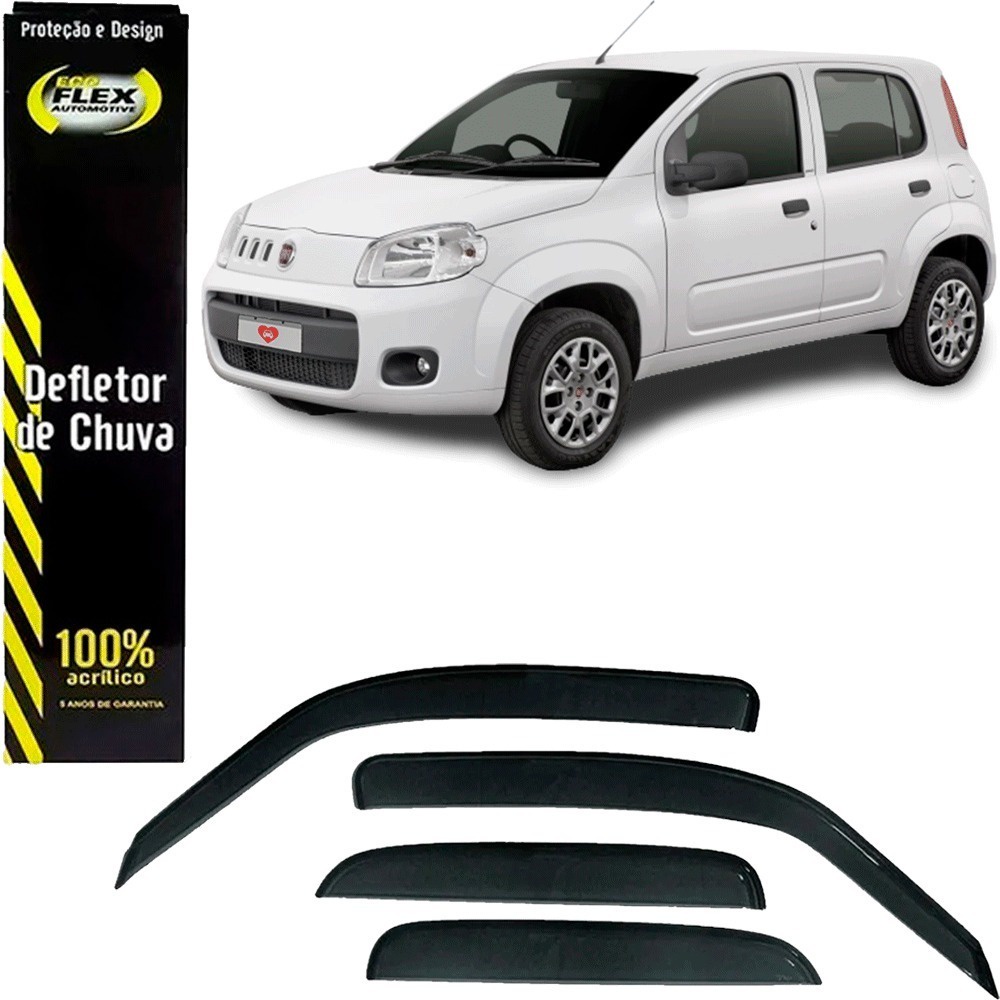 Calha De Chuva Defletor Uno Vivace 2010 A 2019 4 Portas Esportiva Slim 41.001A