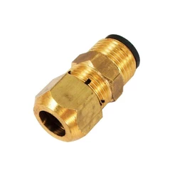 Adaptador De Aperto Rápido Macho 1/2 Pol. Rosca Externa Em Latão Para Mangueira 3/8 Pol. Gás
