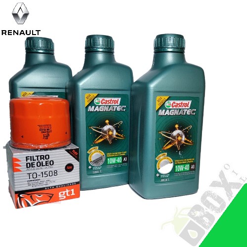 KIT TROCA DE ÓLEO LOGAN 2017>2021 1.0 + 10W40 CASTROL FILTRO