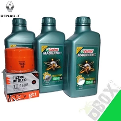 KIT TROCA DE ÓLEO LOGAN 2017>2021 1.0 + 10W40 CASTROL FILTRO