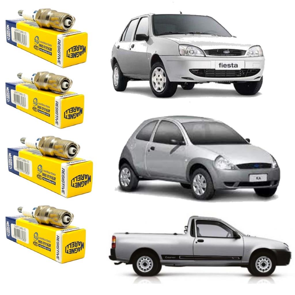 Jogo Vela De Ignicao Marelli Fiesta Courier Ka Ranger 1.0 1.3 2.3 3.0 4.0  Endura 96 A 99