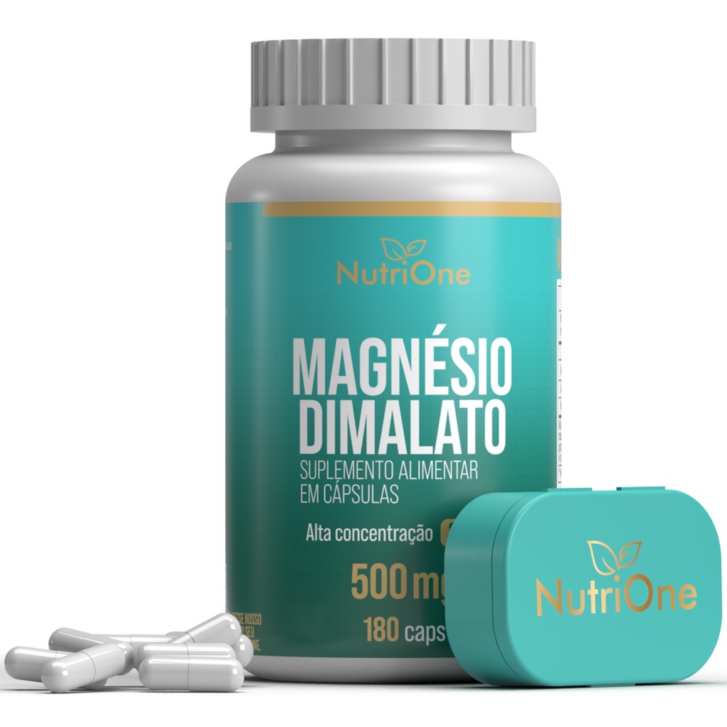 Magnésio Dimalato 180 Cápsulas 500mg - Nutrione