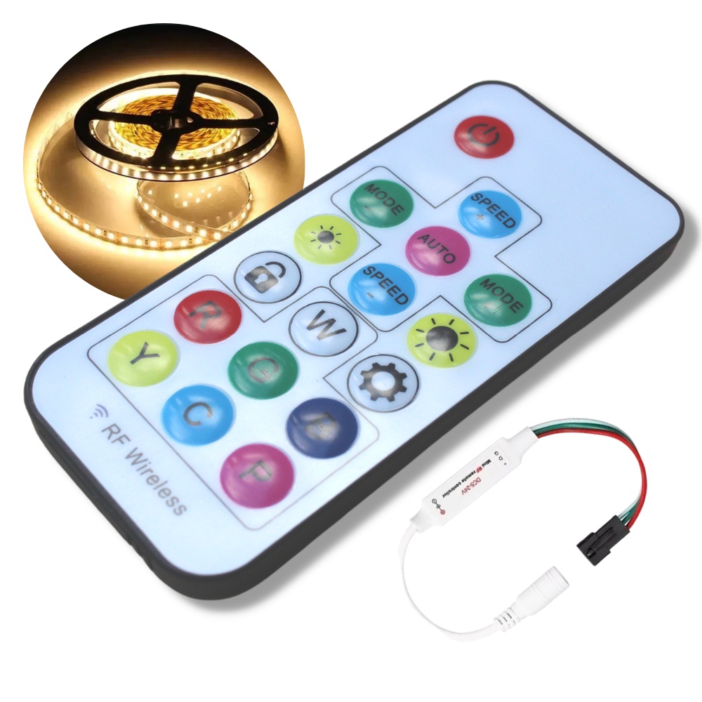 Controle Fita Led Rgb Digital Ws2811 2812b 6803 Rapida Postagem em Oferta na Shopee