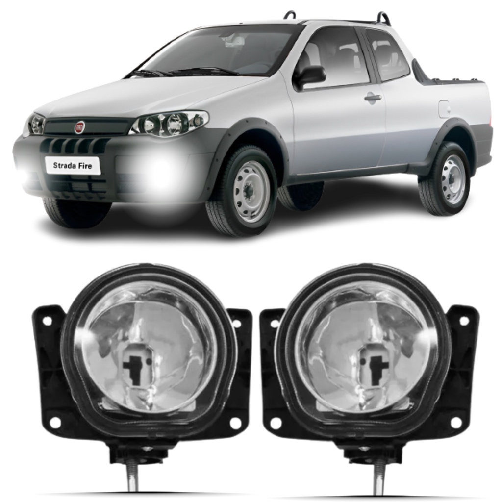 Par Farol Milha Fiat Strada 2005 2006 07 08 09 10 2011 2012 em Oferta na Shopee