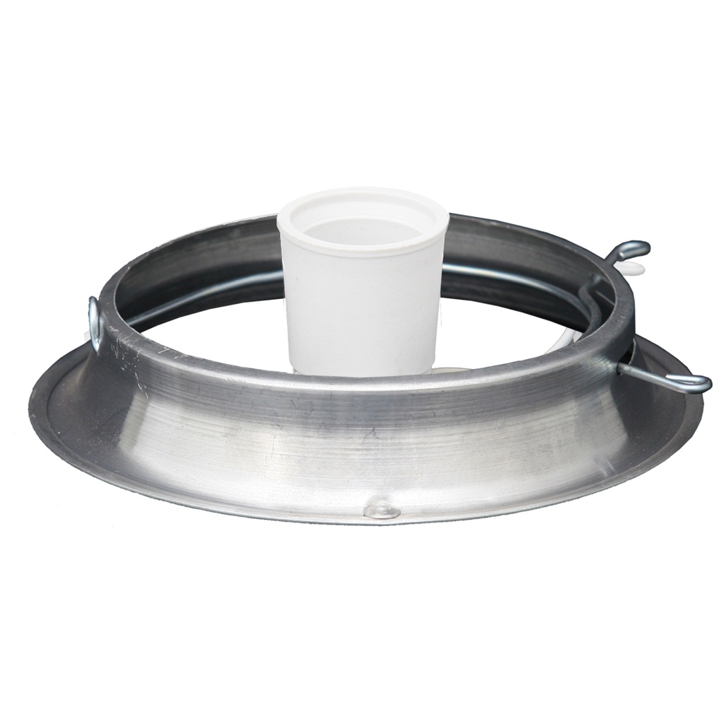 Plafonier de Aluminio Natural Com Receptaculo para Plafon