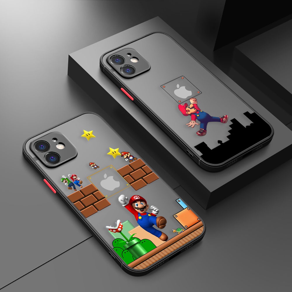 Capa Para Telefone Celular iPhone Skin Feel Soft Game Super Mario Apple 13 14 12 11 PLUS PRO MAX MINI 6 6S 7 8 X XS XR X SX SE2020 SE2022