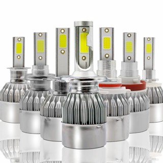 Par de Lâmpadas C6 Super Led 6000K H1 H3 H4 H7 H11 H13 H16 H27 HB3 HB4 12V a 24V