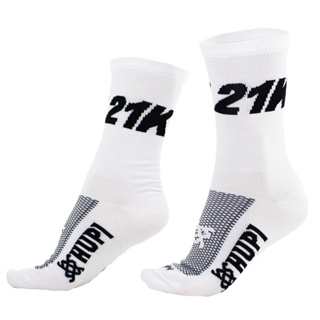 Meia Corrida HUPI 21K Branco 1 Par, Tamanho 36-42 em Oferta na Shopee