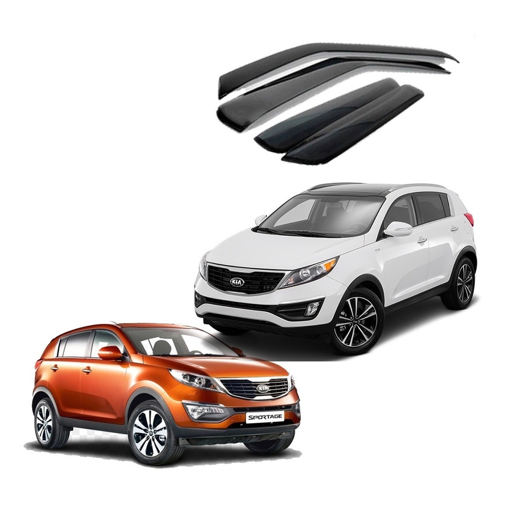 Calha De Chuva Defletor Kia Sportage 2012 A 2016 4 Portas Fume Tiger K0650