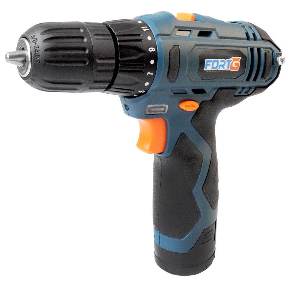 Parafusadeira Furadeira Mandril 3/8" Polegadas Bivolt Bateria 12V 1,3Ah Lítio Torque 26Nm - FortG em Oferta na Shopee