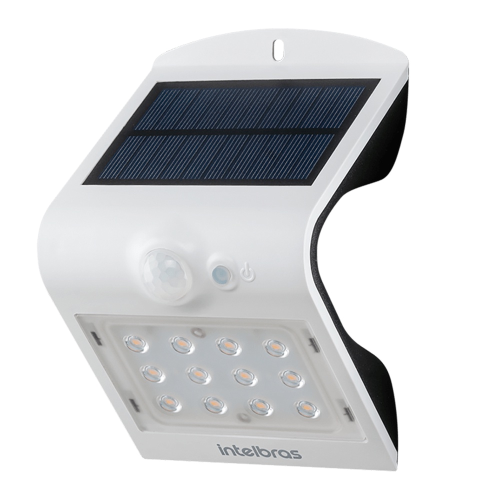 Arandela Solar Integrada Asi 220 para Parede Externa Luz Branca Intelbras - Home & Living