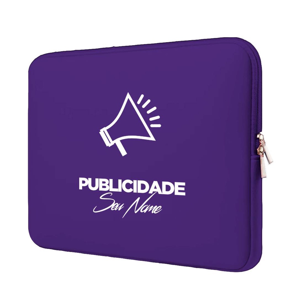 Capa Case Pasta Maleta Notebook Macbook Personalizada Neoprene 15.6/14.1/13.3/12.1/11.6/17.3/10.1 Publicidade 2