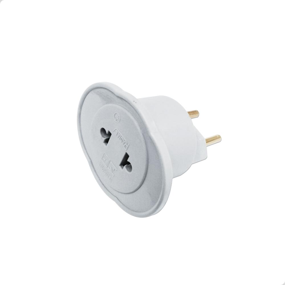 Plugue Adaptador 2P+T Cinza 10A OP 13 1501.122 - Radial